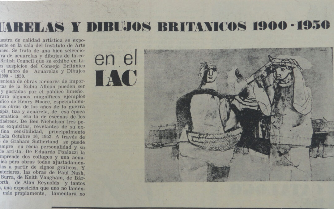 Acuarelas y dibujos británicos 1900 – 1950 en el IAC