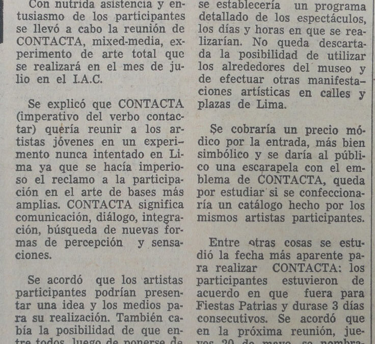 I reunión de “Contacta”