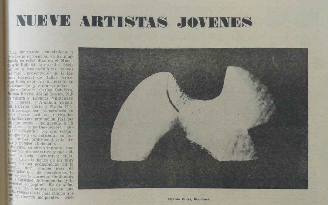 Nueve artistas jóvenes