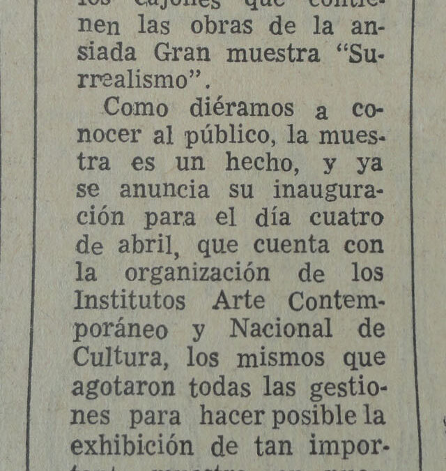 Se encuentra en Lima muestra “surrealismo”